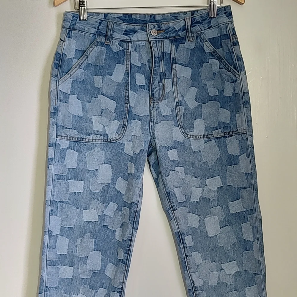 SheIn Stylish Patchwork Fashion Denim Jeans - Picture 1 of 11